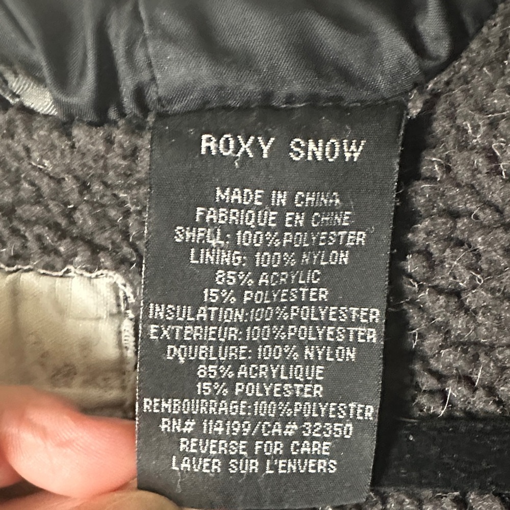 Roxy Charcoal And Black Patterned Utility Jacket - image 2